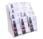 Porta brochure/cataloghi da banco multi-formati - Cristallo