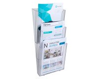 Box da parete A4 verticale 3 scomparti cristallo Exacompta