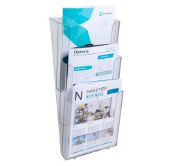 Box da parete A4 verticale 3 scomparti cristallo Exacompta