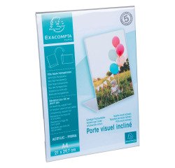 Espositore da tavolo inclinato A4 cristallo Exacompta - Portamenu