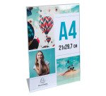 Espositore da tavolo inclinato A4 cristallo Exacompta - Portamenu