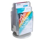 DESK-TOWER A4 clear/light grey - Crystal