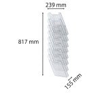WALL RACK A4 PORTRAIT (8) clear - Crystal