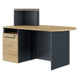 Compact corner reception desk L 145 cm Well