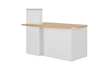 Mostrador de recepción Well lado derecho roble claro/blanco