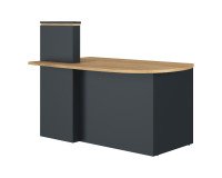 Reception desk with compact corner L 145 cm Well