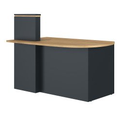 Reception desk corner compact L 145 cm Well