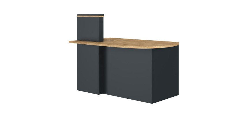 Banque d'accueil retour à droite L 145 cm - Zoom