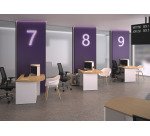 Banque d'accueil retour à gauche L 145 cm - Zoom