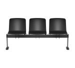 Panca per sale attesa Plus Contact colore nero 3 posti