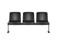 Panca per sale attesa Plus Contact colore nero 3 posti