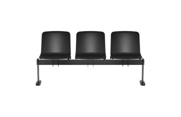 Panca per sale attesa Plus Contact colore nero 3 posti