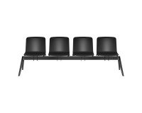 Panca per sale attesa Plus Contact colore nero 4 posti