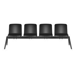 En_panche per sala attesa 3 posti plus nero