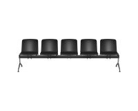 Panca per sale attesa Plus Contact colore nero 5 posti