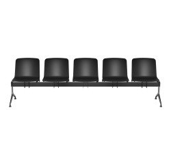 Panca per sale attesa Plus Contact colore nero 5 posti