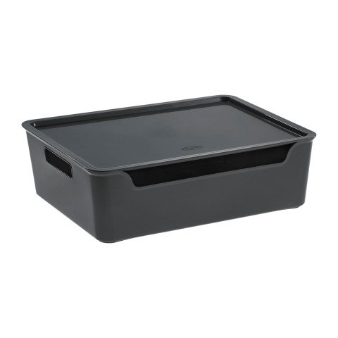 Caja de almacenamiento apilable de polipropileno CEP Bella de 9,15 L gris