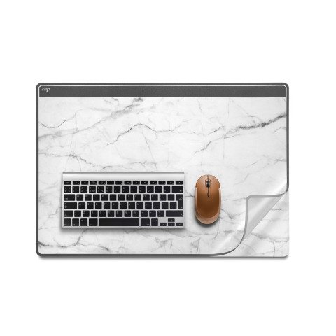 Vade de escritorio con solapa jaspeado mineral Cep 58,5 x 38,5 cm gris