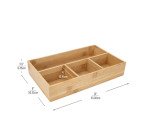 Organiseur de bureau Cep Silva Bambou 4 compartiments bois