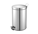 Poubelle métal à pédale ronde, 20 litres