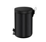 Poubelle métal à pédale ronde, 5 litres