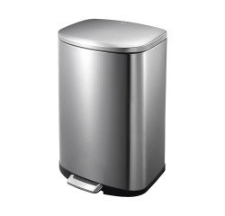 Cubo de basura 50 L con pedal acero inoxidable Elo Della