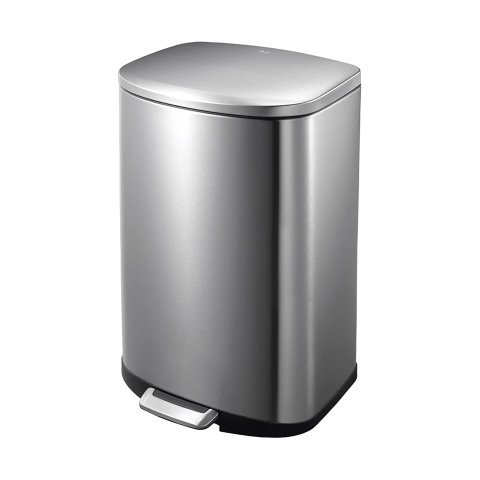 Cubo de basura 50 L con pedal acero inoxidable Elo Della