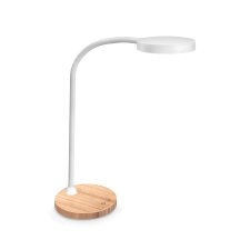 Bureaulamp met geïntegreerd ledlicht Flex - Cep - 5,46 W - soepele arm - wit/hout