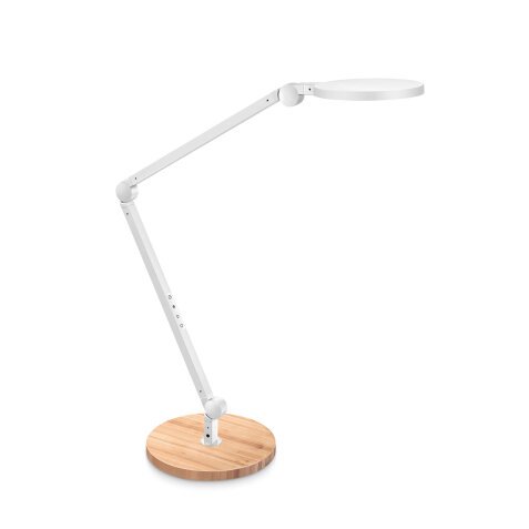 Lampe de bureau Led intégre Giant Silva - Cep - 11,13 W - Bras articulé, blanc/bois