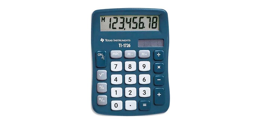 Calculatrice de poche Texas Intruments TI-1726 - 1726/FBL/11E1