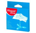 Pique-notes lesté, socle et épingle en métal, argent