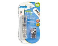 Pince distributrice de clips Supaclip® 40 Rapesco transparente + 25 clips an acier inoxydable