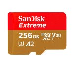 Carte mémoire micro SDXC 256 Go Sandisk Extreme avec adaptateur