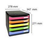 Module de classement Exacompta Big Box Plus 5 tiroirs