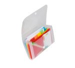 Trieur valisette plastique Exacompta à soufflet 6 divisions incolore