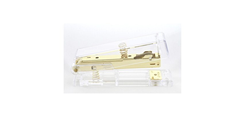 Bürohefter Acryl transparent - Heftklammern 24/6 und 26/6 - Kapazität 25 Blatt