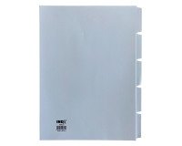 Separadores neutros de cartulina blanca 170 gr A4 5 divisiones