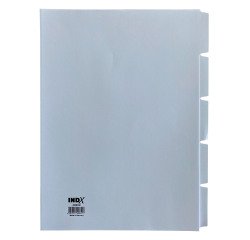 Separadores neutros de cartulina blanca 170 gr A4 5 divisiones