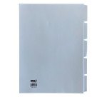 Separadores neutros de cartulina blanca 170 gr A4 5 divisiones