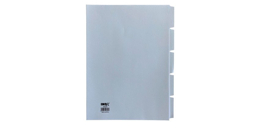 Separadores neutros de cartulina blanca 170 gr A4 5 divisiones