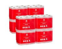 Carta igienica Bruneau in pura cellulosa a 2 veli - 200 strappi - 96 rotoli