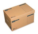 Caisse archives carton Elba Tric System avec couvercle - H 52 x L 31,7 x P 35 cm, marron