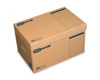 Caisse archives carton Elba Tric System avec couvercle - H 52 x L 31,7 x P 35 cm, marron