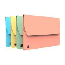 Lot de 10 pochettes vip Oxford  24x32 kraft pastel assorti