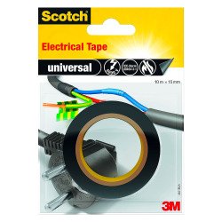 Ruban isolant universel, 15 mm x 10 mm, noir