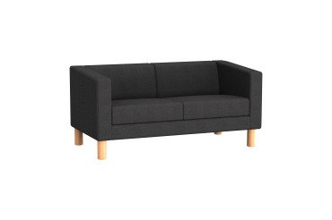 Sofa 2 plaatsen ODEL - gemêleerde stof, houten poten