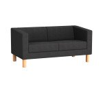 Canapé 2 places ODEL - Tissu chiné, pieds bois