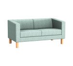 Sofa 2 seats ODEL - Smoked fabric, wooden legs