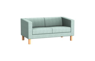 Sofa 2 Sitze ODEL - Melierter Stoff, Holzfüße