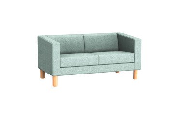 Canapé 2 places ODEL - Tissu chiné, pieds bois